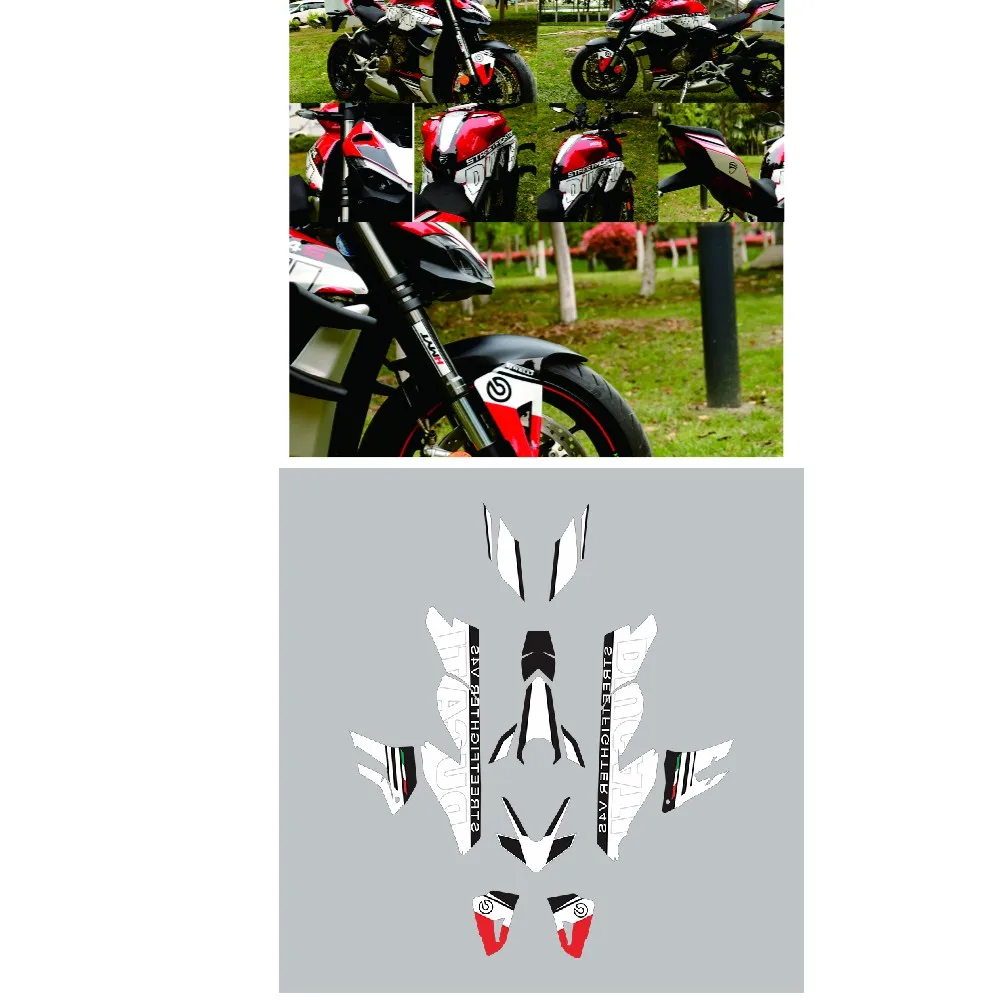 For Ducati Streetfighter V4 V4S Full car version decals, pull flowers The whole car is decorated with flowers Plate shell decals