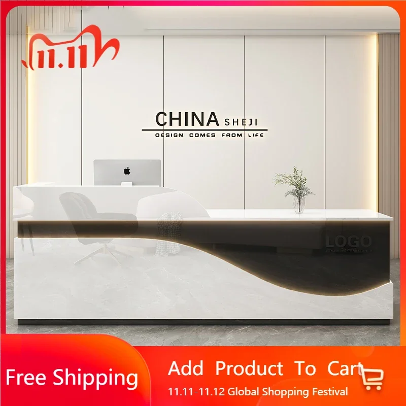 

Vintage Nordic Reception Desks Luxury Simple European Reception Desk Elegant Quality European Beauty Tisch Trendy Furniture