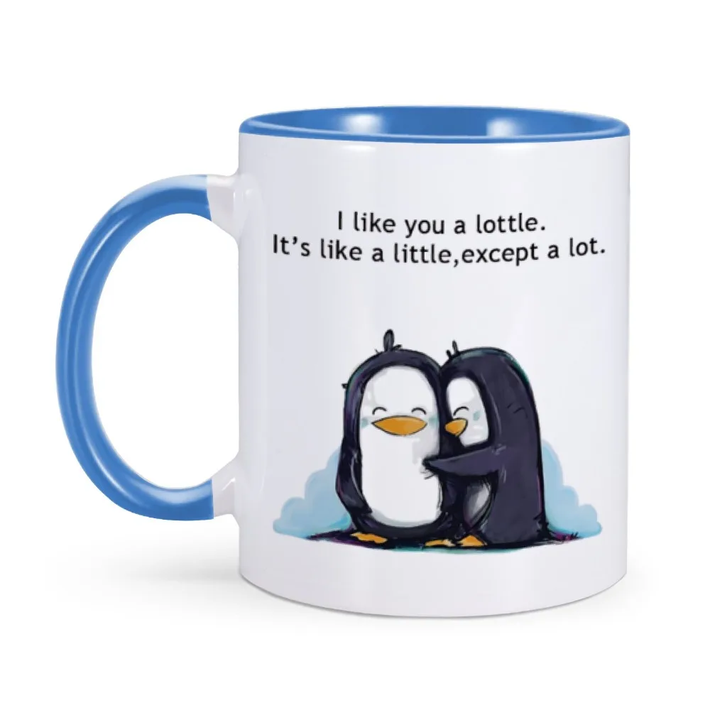 Cute Penguin Mug 11oz Coffee Milk Tea Cup Ceramic Mug Wife Gifts from Husband Anniversary Birthday Cup Drinkware Gifts for Wife