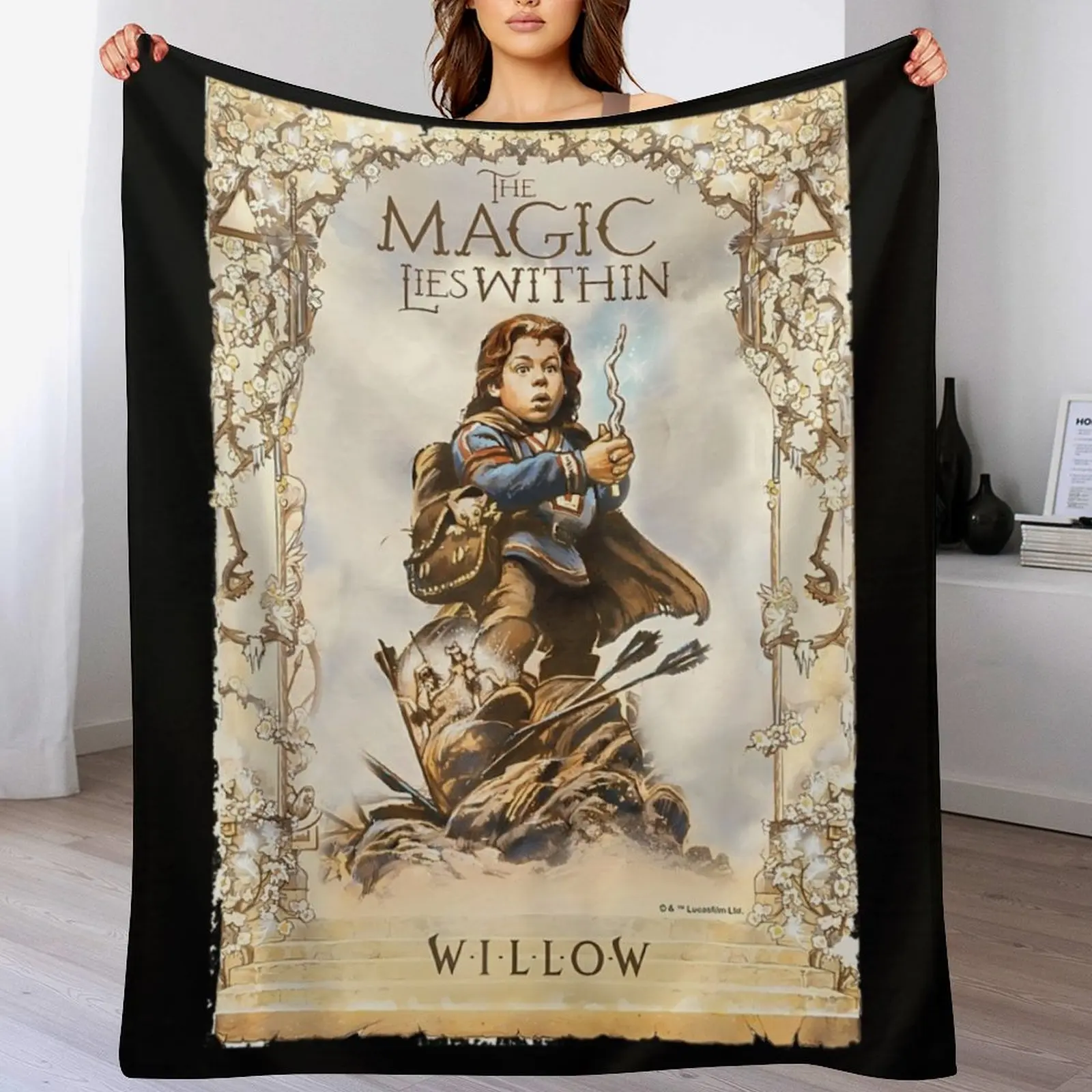 Vintage Movies - Vintage High Fantasy Adventure Film Throw Blanket No Pilling Soft Warm Blanket for Bed