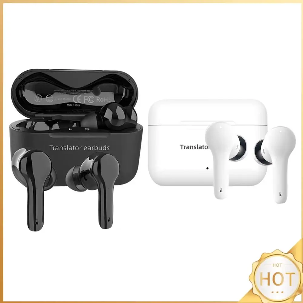 Беспроводные наушники-переводчики с шумоподавлением, Bluetooth-совместимые наушники-переводчики 5.4, 144 языка для путешествий и бизнеса