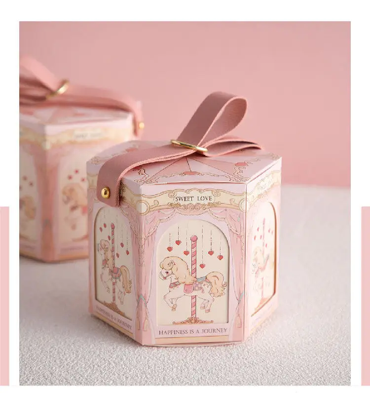 Birthday Gift Bag Candy Box Empty Box Souvenir Full Moon Hundred Days Banquet Happy Candy Box Wedding Gift Packaging