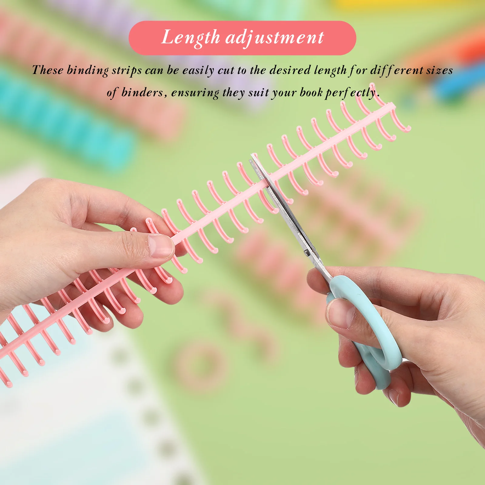 12 Pcs The Ring Binding Combs Crochet Plastic Binder Rings Loose Leaf Accessories Travel