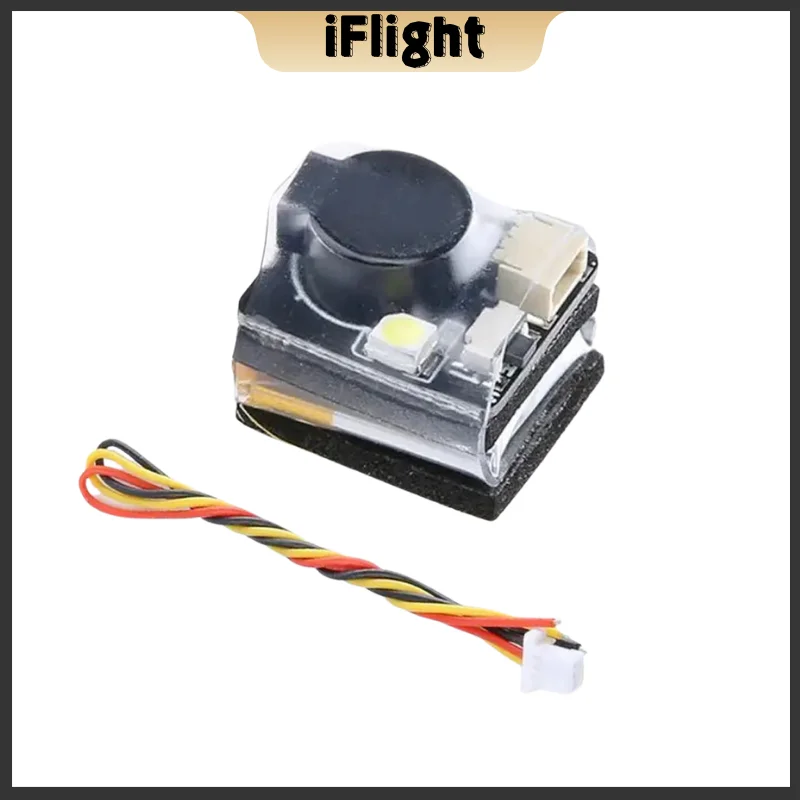 IFlight YR50B_S مكتشف الطنان 100dB BB حلقة LED ضوء إنذار 100 ديسيبل للبرمجة BF F7 لطائرة FPV كوادكوبتر وطائرة RC