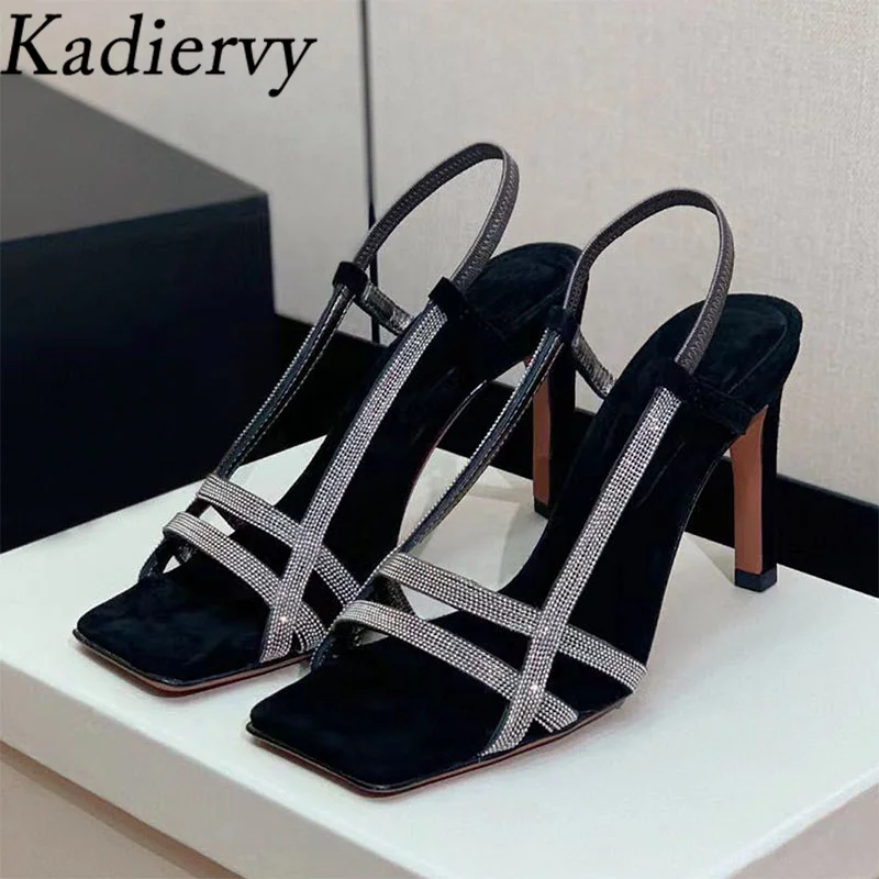 

Sexy High Heels Sandals For Women Chain String Bead Summer Shoes Woman Suede Leather Ankle Strap Stiletto Sandals Woman