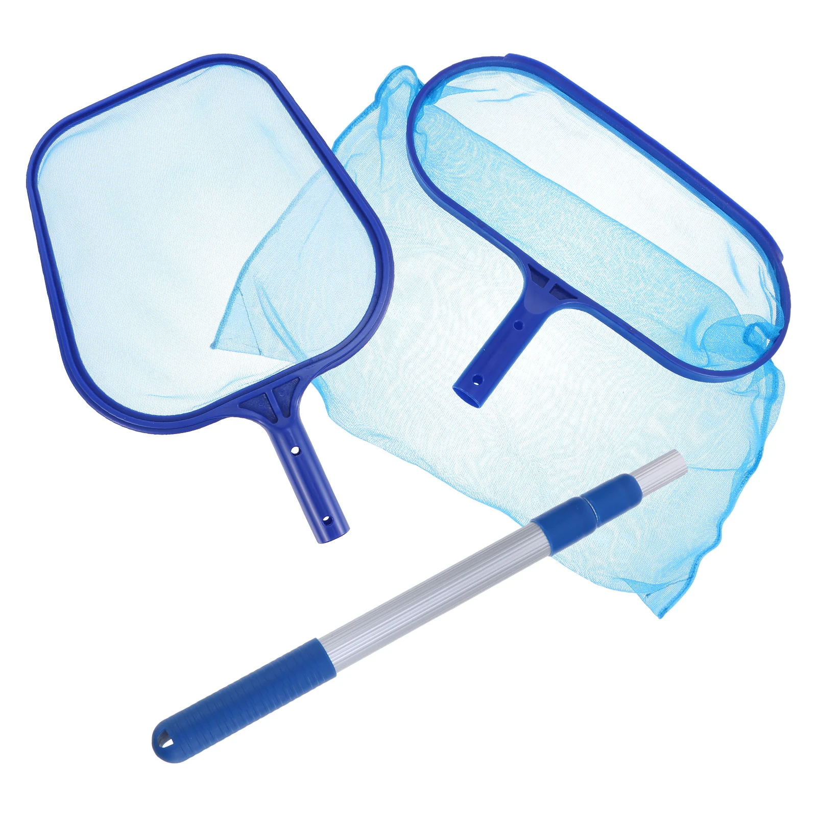 

1Set Pool Leaf Skimmer Retractable Aluminum PVC Durable Multipurpose Swimming Pool Cleaning Net Fishing Net Rake Aquarium