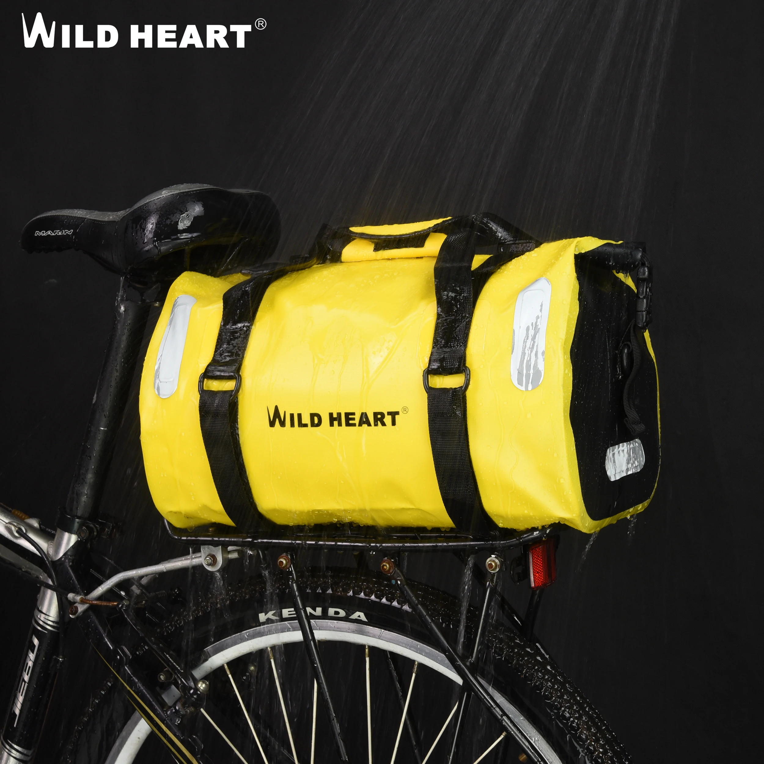 WILD HEART 18L Waterproof Bike Rear Rack Bag Cycling Luggage Storage Bag Waterproof Bike Rear Bag Motorcycle Seat Bag