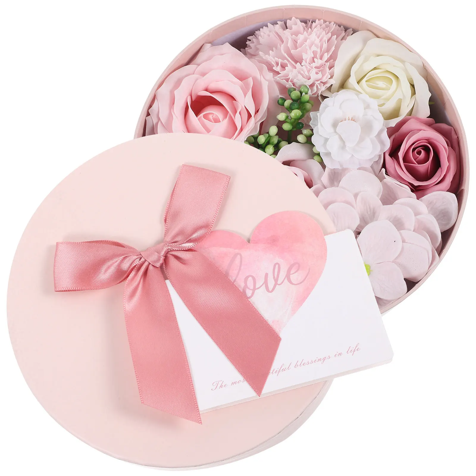 

Pink Soap Flower Decor Luxury Mother's Day Gift ValentineBouquet Party Decors Safe Indoor Fake Flower Adorns Soap Flowers