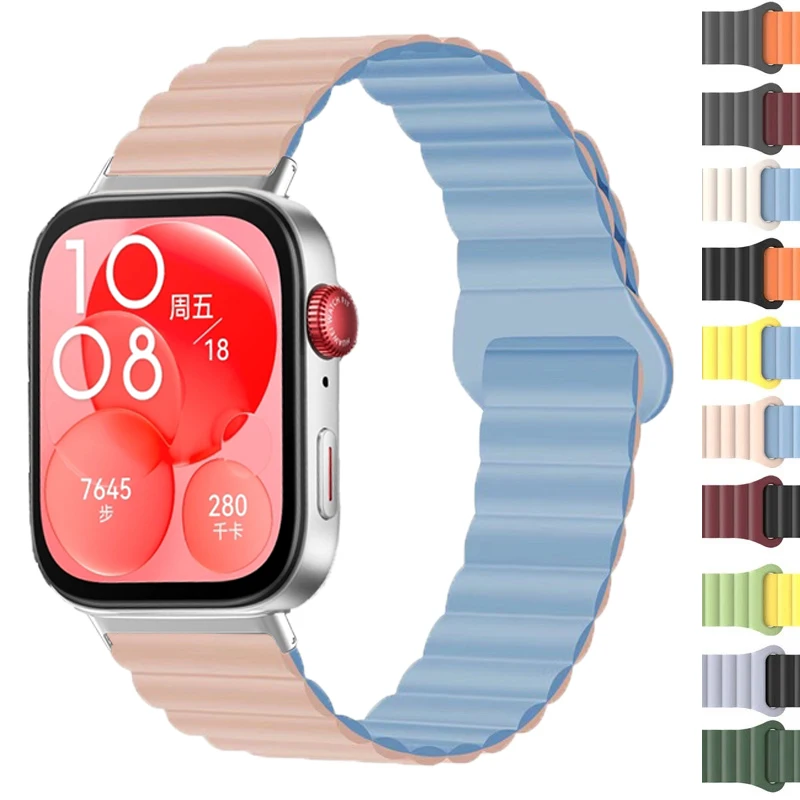 Magnetic Loop Strap For Huawei Watch Fit 3 Silicone Band Watchband Correa Soft Sport Bracelet For Huawei Watch Fit3 Accessories image 6