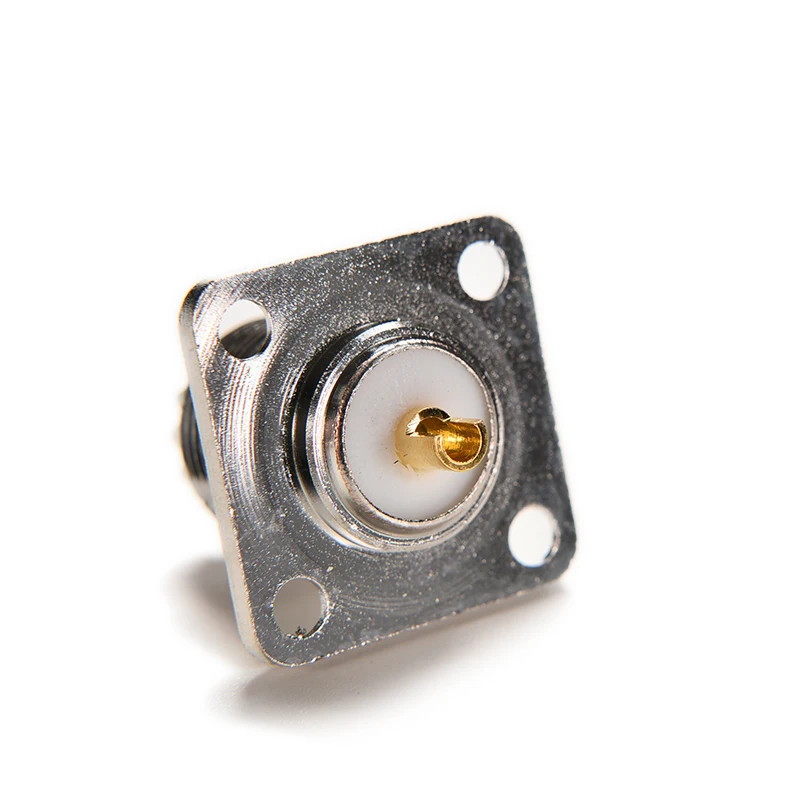 1/2/5Pcs UHF SO-239 Female 4-holes Flange Panel Chassis Bulkhead Socket Mount Adapter SO239 UHF Female 4hole Flange Connector image 3