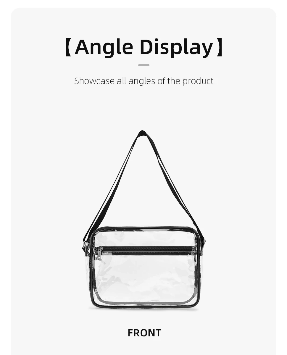 TINYAT Damen-Umhängetasche aus PVC-Material, transparent, wasserdicht, leicht, Umhängetasche, Konzert, Stadionveranstaltungen, Patry, Brusttasche – Detail 18