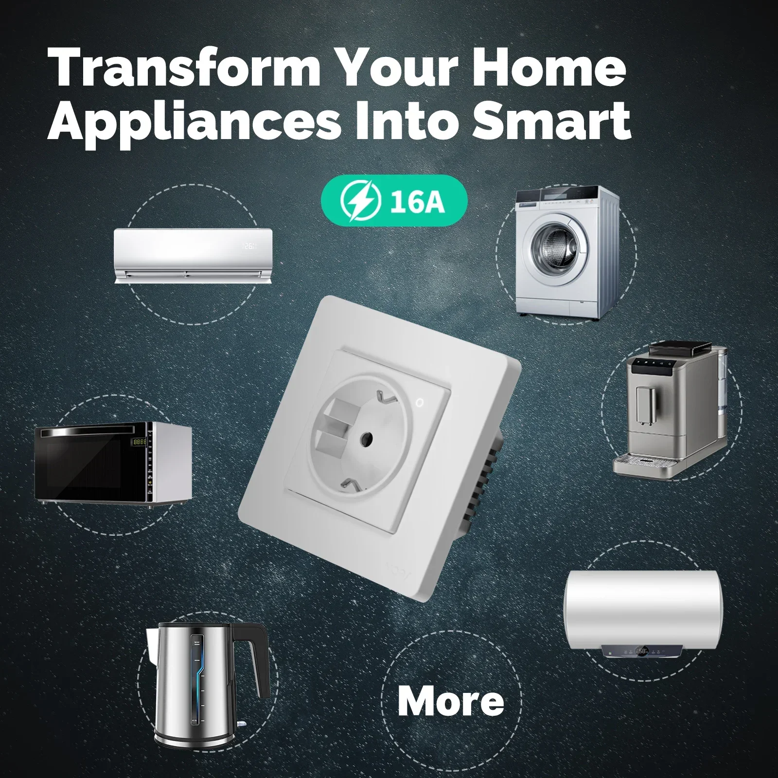 MOES Tuya ZigBee Smart Socket Presa a muro UE con app per monitoraggio energetico e controllo vocale compatibile con Alexa Google Home