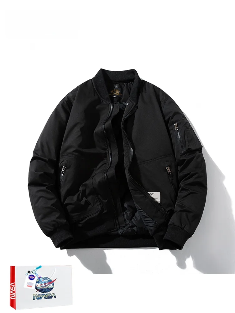 

Thiened Baseball Cotton Jaet Workwear Coat for Men And Women Couples Pilot Jaet Trendy Brand Loose Fit Water Resistant