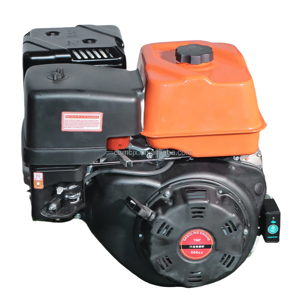 196f 500cc Agricultural  Engines 9hp 12hp 15hp Horizontal 4 Stroke Petrol Engine For Water Pump Cultivator Generator.
