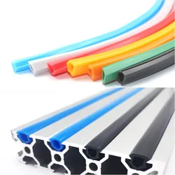 1/5meter 20/30/40/45 Series 6mm/8mm/10mm Flat Seal For Eu Aluminum Profile Soft Slot Cover/panel 3d Printer C-beam Machine