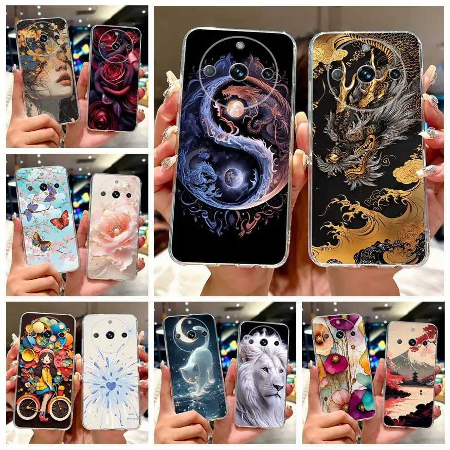 Für Realme 11 Pro 5G Fall RMX3771 Kühlen Drachen Gemalt Abdeckung Weiche Silikon Fall Für Realme 11 Pro plus Realme 11 Pro + RMX 3740 Taschen