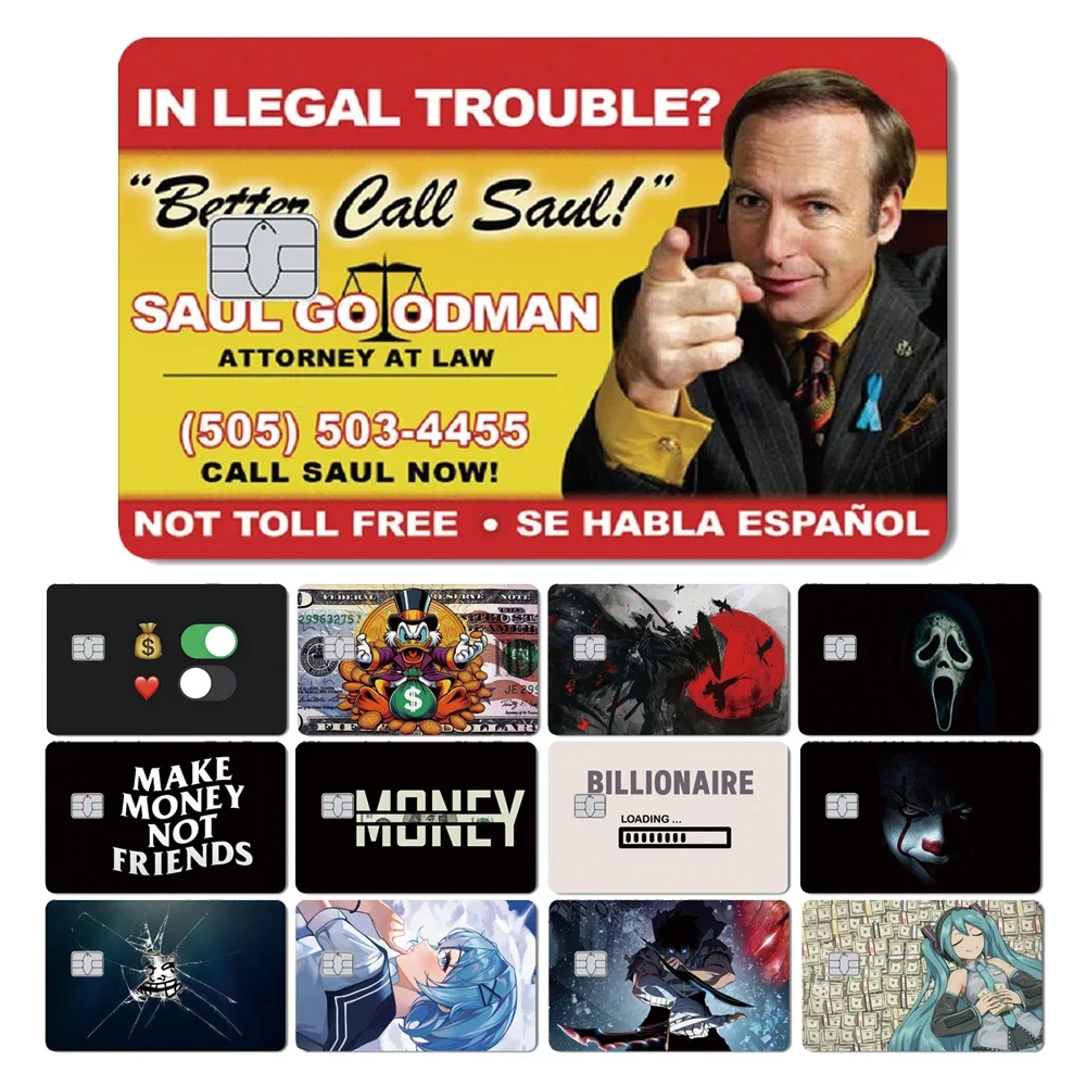 Lustige Meme Anime Geld Böse Krieger Matt Dünn Weich Kein Verblassen Kredit Bank Debit Karte Haut Aufkleber Film Abdeckung