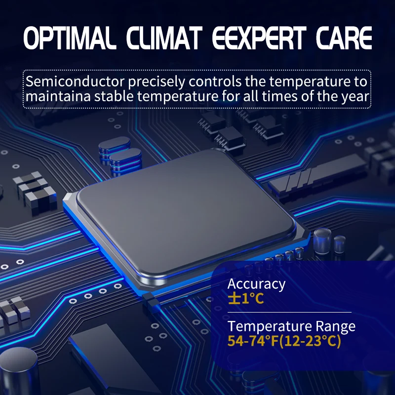 46л, 350 отсчетов, регулируемая температура, влажность, деревянное волокно, светодиодный светильник, электрический дисплей, хьюмидор, шкаф для сигар