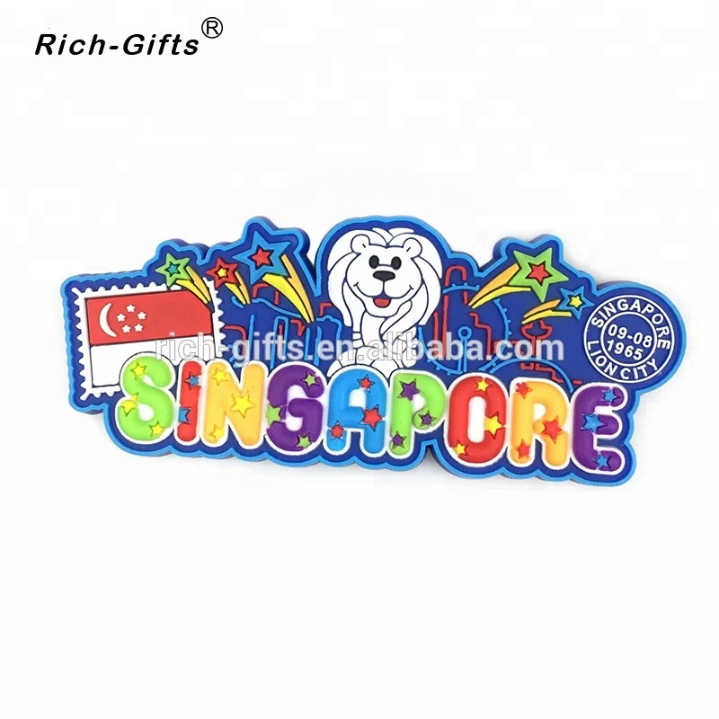 Personalized Soft Rubber Fridge Magnet for Singapore, Wholesale, Custom