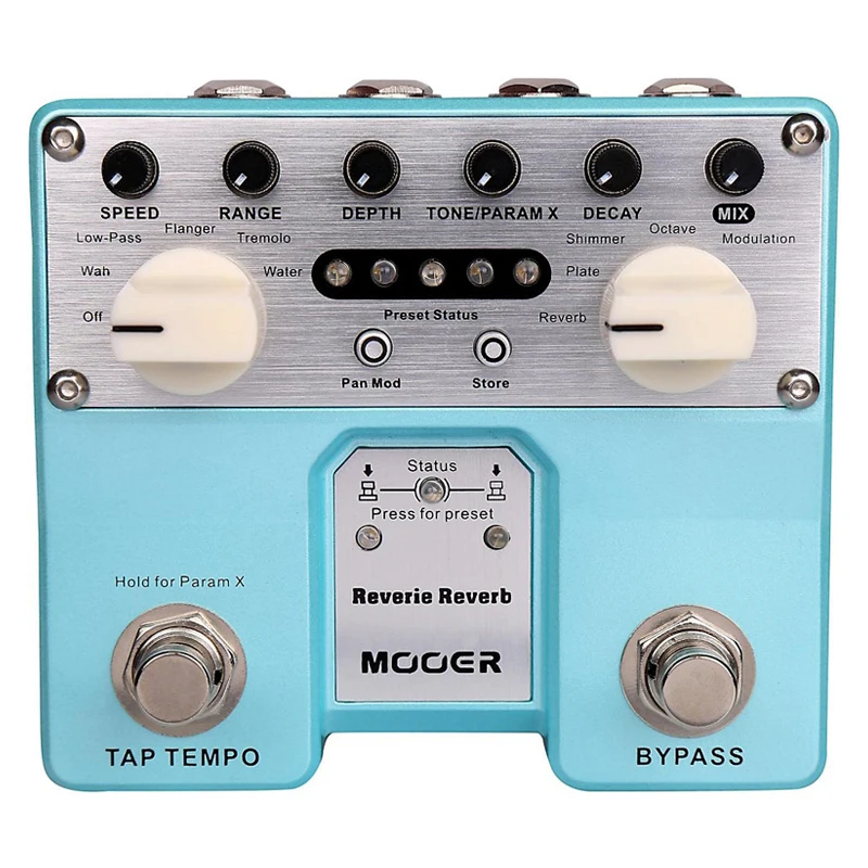 MOOER Reverie Reverb Guitar Effect Pedal 5 Reverberation Modes 5 Enhancing Effects with Two Footswitch guitar pedal guitar parts