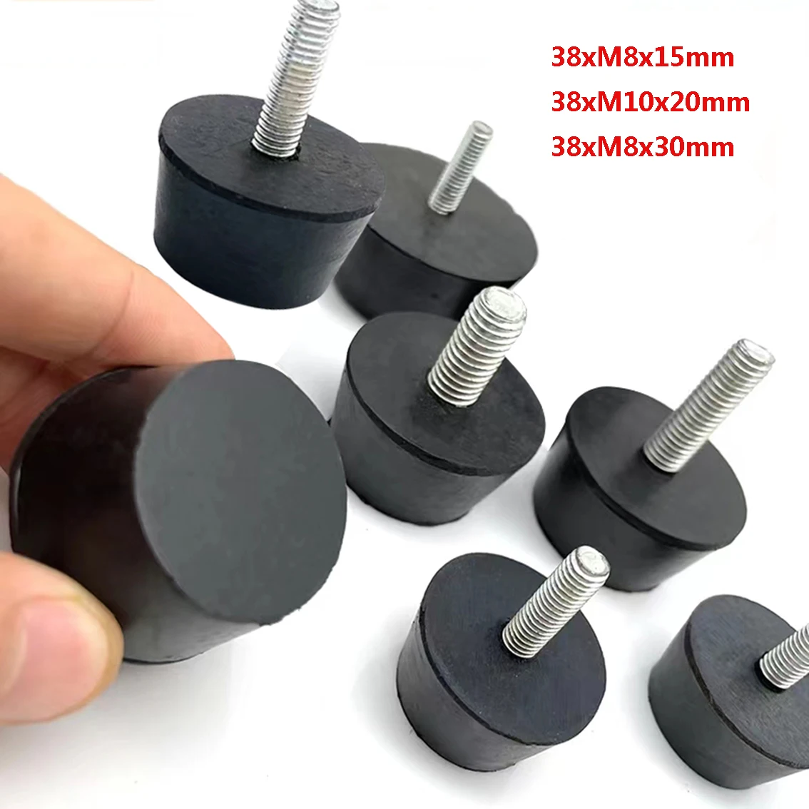 1-5PCS M8 M10 Rubber Foot Mute Adjusting Foot Soft Rubber Mechanical Shockproof Adjusting Foot Cushion Shock Absorbing Foot