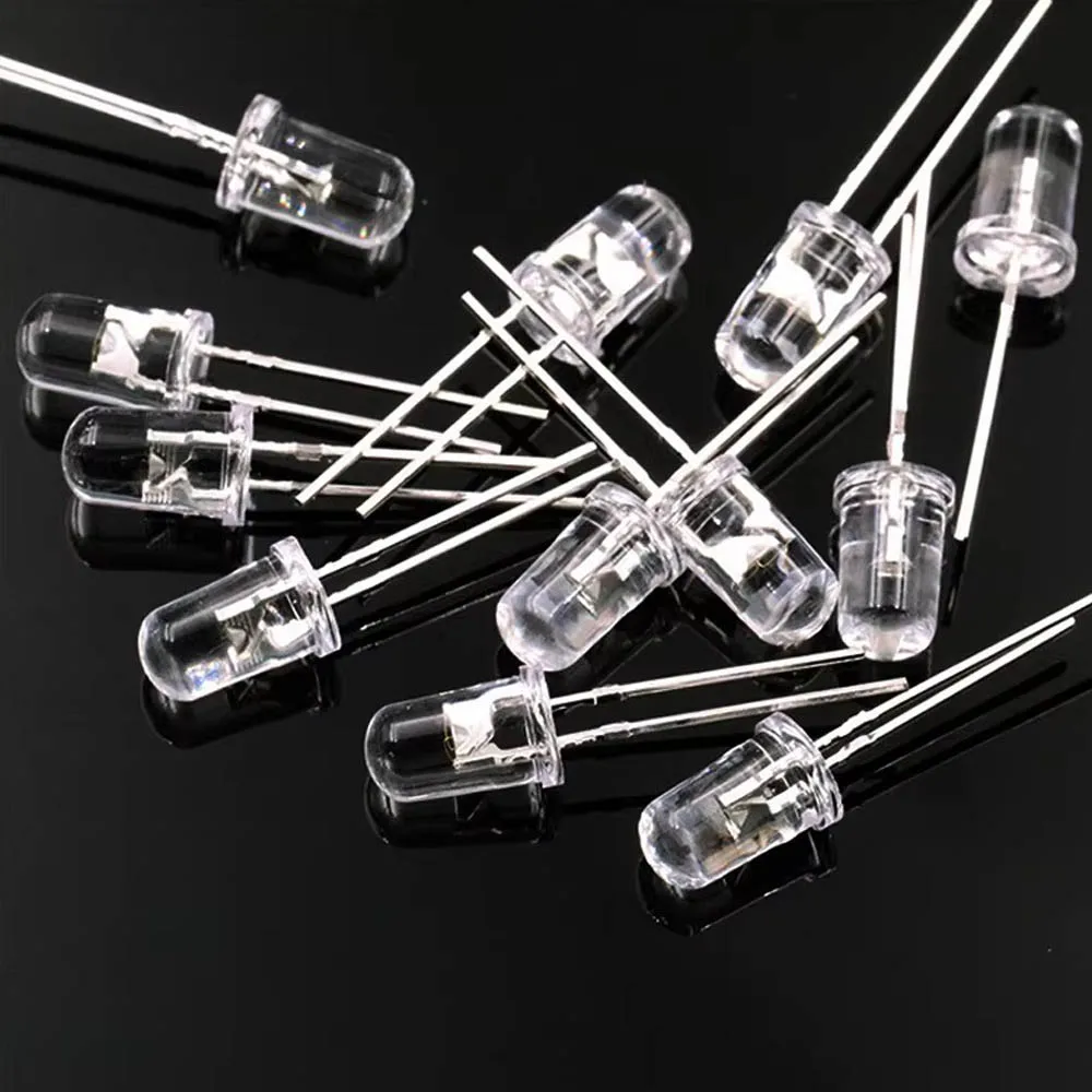 100pcs (10 colors x 10pcs) 3mm LED Diode Kit 3 mm 3V Set Light Emitting Warm White Green Red Blue Yellow Orange Purple UV Pink