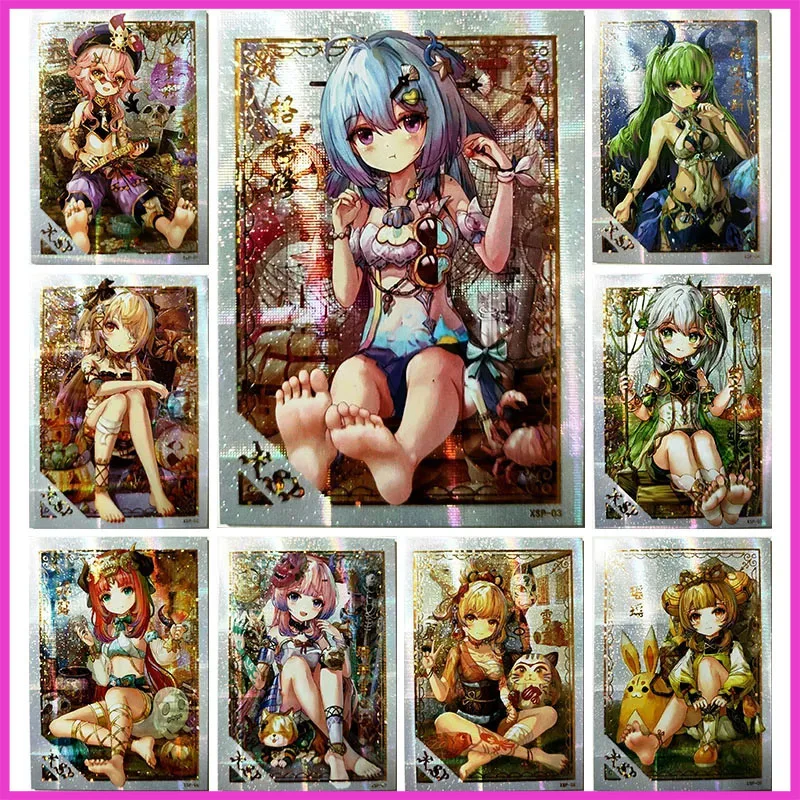 Anime Goddess Story Rare XSP Reflections Flash Cards Dori Fischl Griseo Nahida Toys for boys Collectible Cards Birthday Gifts