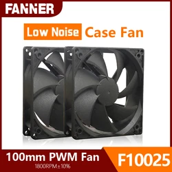 Cooling Fan Ice Soul F10025 Case Fan 100 *100* 25mm 1800RPM High Air Volume Low 4PIN PWM Noise Radiator Exhaust 100mm Fan