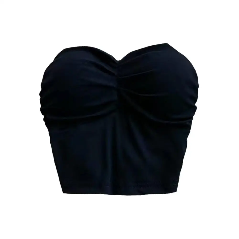 Y 2K Spice Meisjes Panty Met Borst Pad In Zoete Top Stijl Mode Strapless Tij Girl T-Shirt Zomer Slanke Vrouwen Street S X7g7