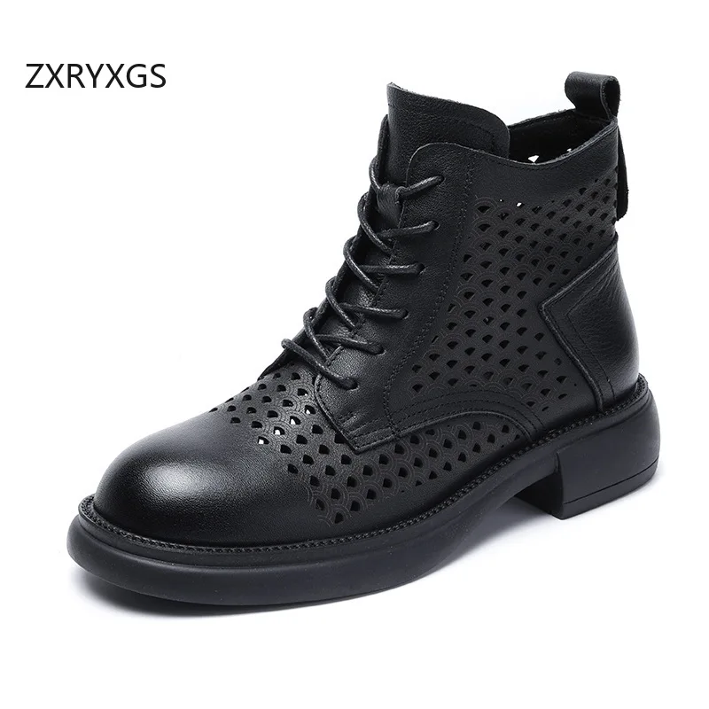 zxryxgs-premium-peau-de-vache-trou-trou-creux-bottes-chaussures-a-la-mode-personnalisees-sandales-respirantes-femmes-cool-bottes-mi-talon-nouveau-2025