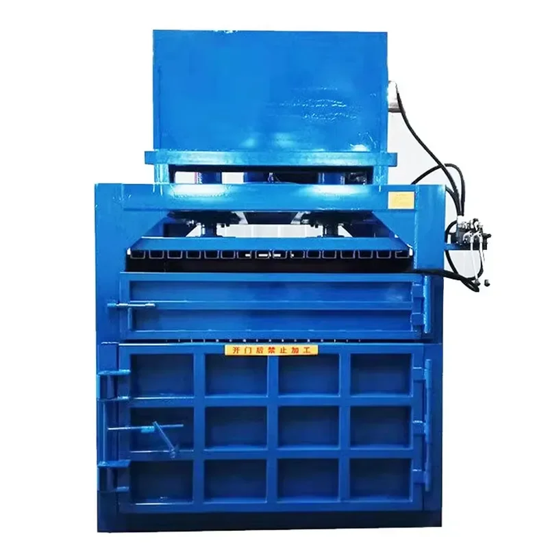 Industrial 60 Inch Vertical Baler Machine Cardboard Compactor Pet Bottle Scrap Pressing Waste Paper Compressor Hydraulic