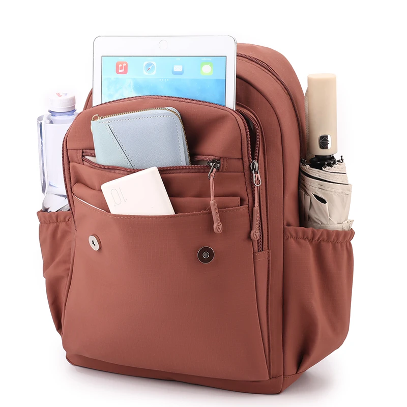 Waterproof Nylon Daypack Women Laptop Backpacks Multipocket Schoolbag for Teenage Girls Large Capacity Outdoor Travel Rucksack image 5