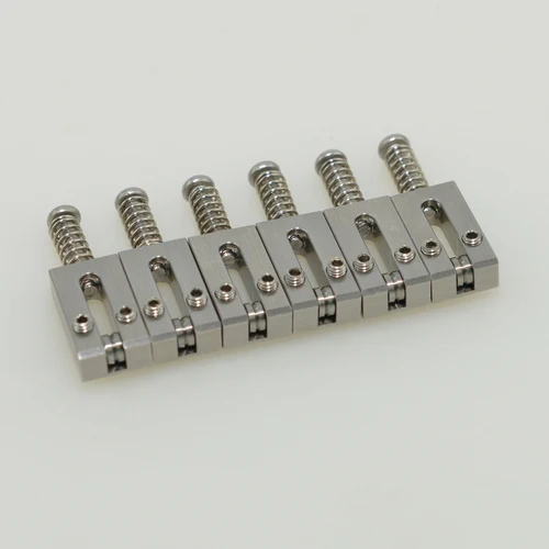 1 Juego de puente trémolo para guitarra eléctrica, sillín de rodillo de acero inoxidable de 10,5mm/10,8mm/11,2mm, 1 Juego de 6 uds para reemplazo de guitarra ST