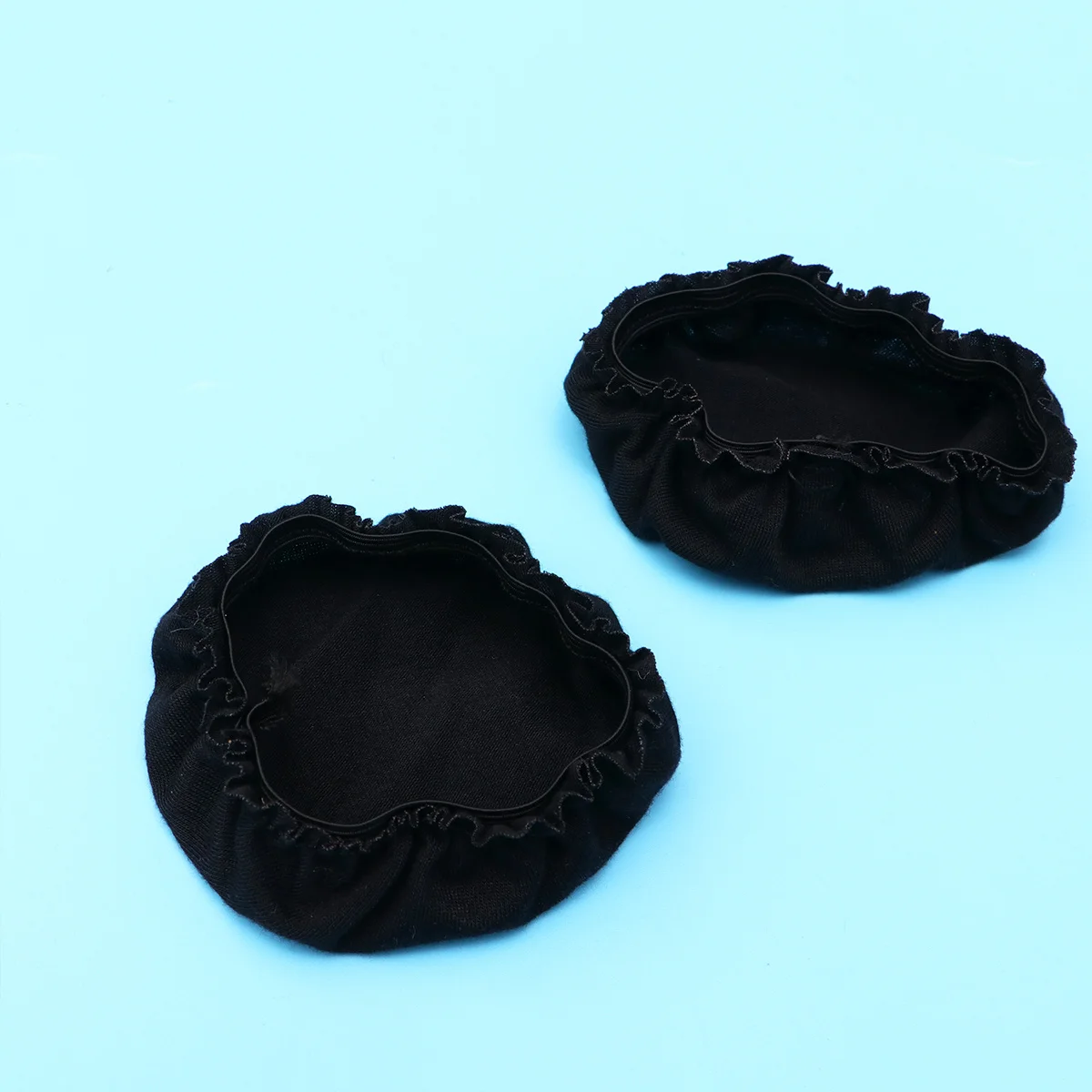 

1 Pair Headphone Dust Covers Stretchable Fabric Washable For Over-Ear Headphones 6-8.5Cm Black Flannel Protector Hygiene