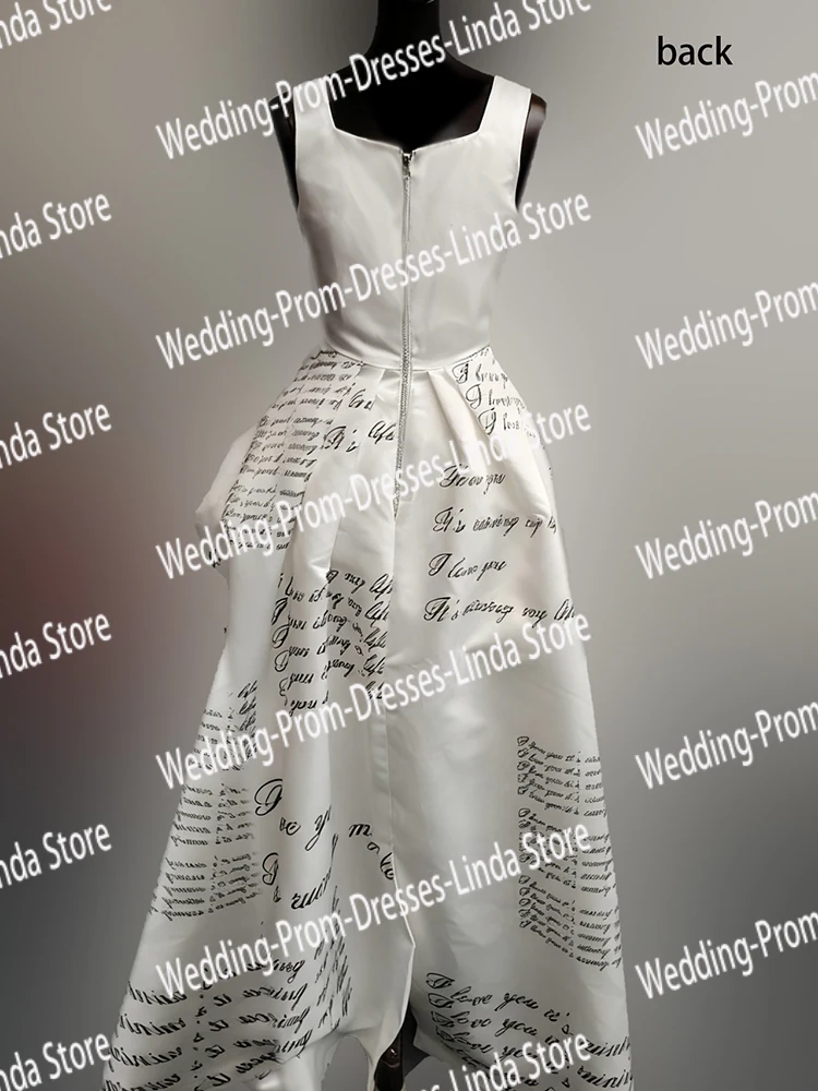 Palavras de texto na altura do joelho vestidos de celebridades para crianças bonito do miúdo princesa festa de aniversário de casamento vestidos de baile personalizados