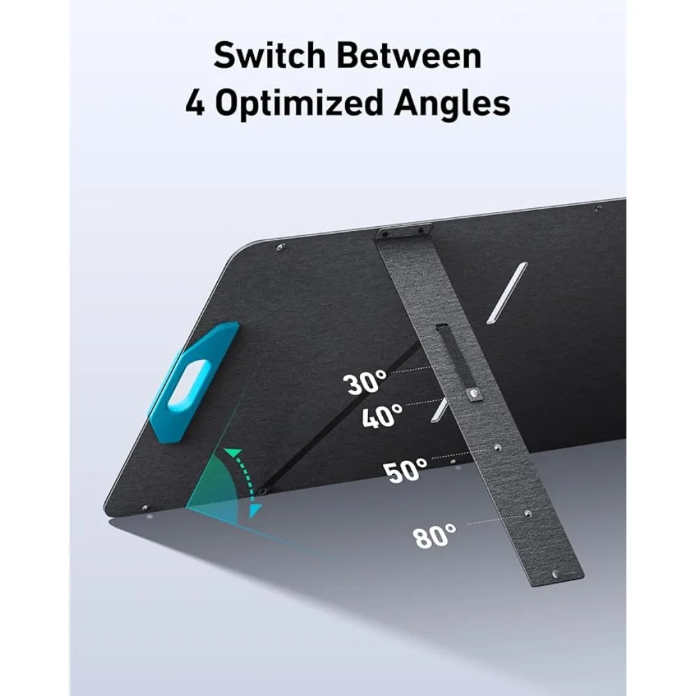 Solar Panel with Adjustable Kickstand, 200W Foldable Portable Solar Charger 23% Higher Energy Conversion Efficiency