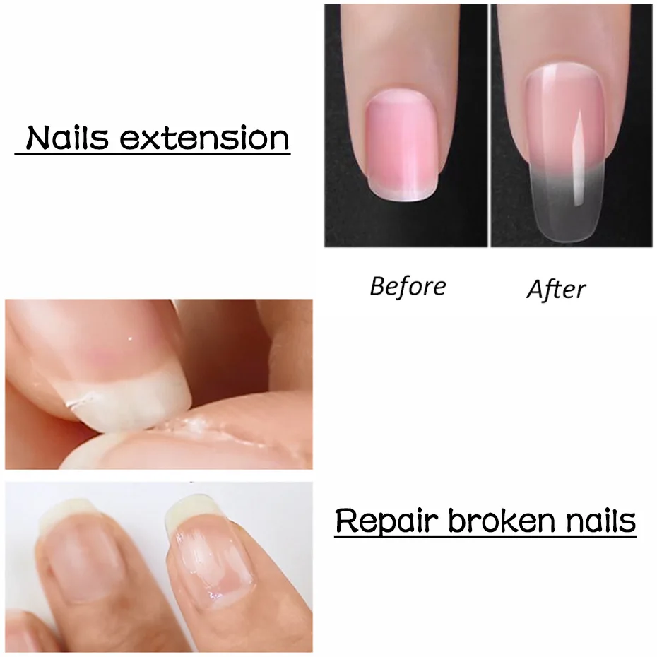อุปกรณ์ต่อเล็บพร้อมใยไหมแบบไม่ใช้กระดาษ รองรับการต่อเล็บอย่างรวดเร็วและดูแลเล็บด้วยกาว UV ที่ถอดออกได้