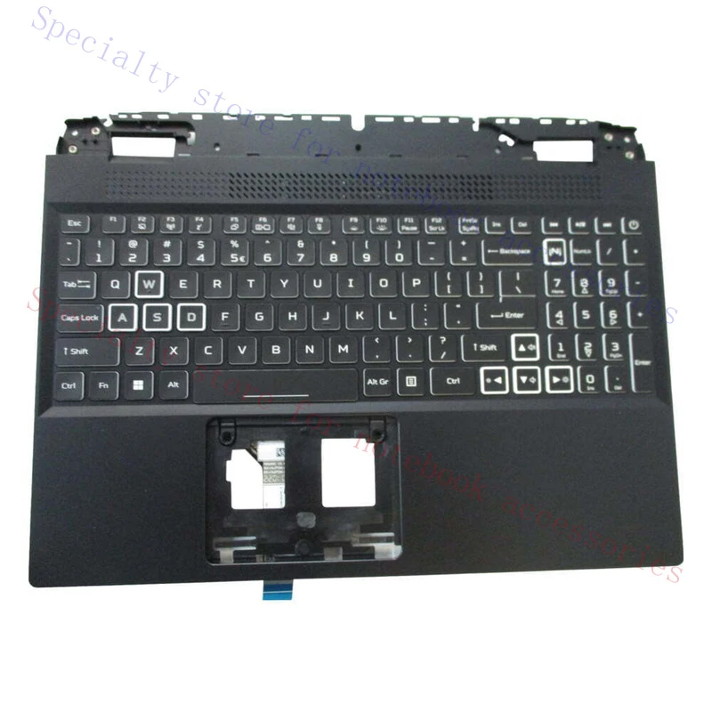 A+  New For Acer Nitro 5 AN515-58 N22C1 Palmrest & Backlit Keyboard w/ White Keys