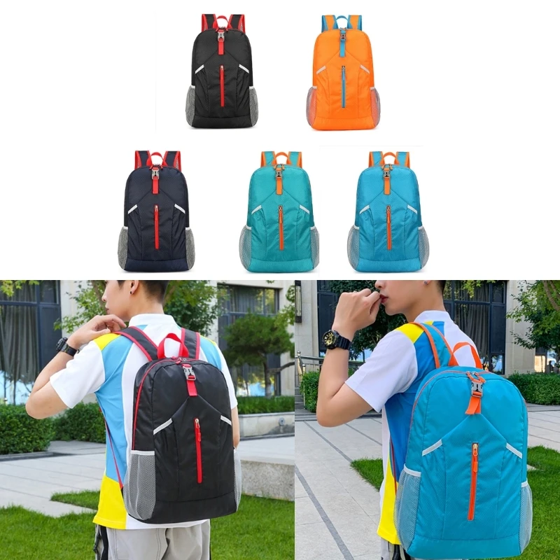 Travel Daypack Ultralightweight Packable Backpack Hiking Daypack Splashproof Bag for Outdoor Climbing Riding Camping 517D