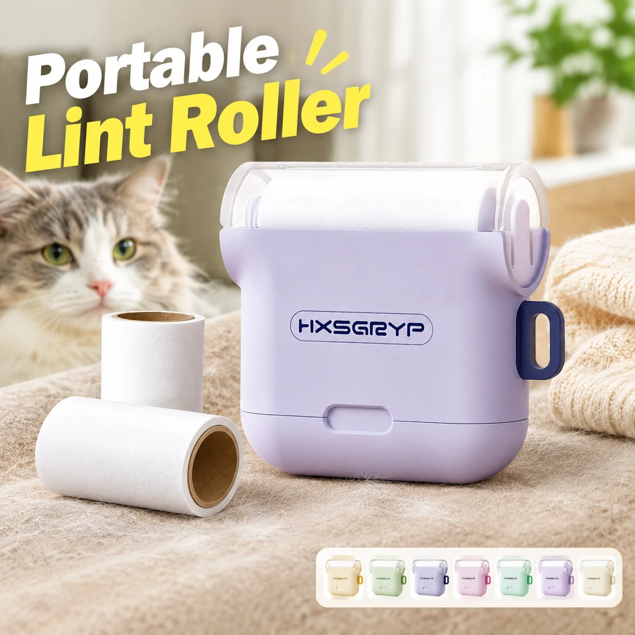 Portable Lint Roller Refill Paper Rolls Tearable Sticky Sheets for Dog Cat Hair Clothes Dust Cleaner Lint Remover Clothing Fuzz