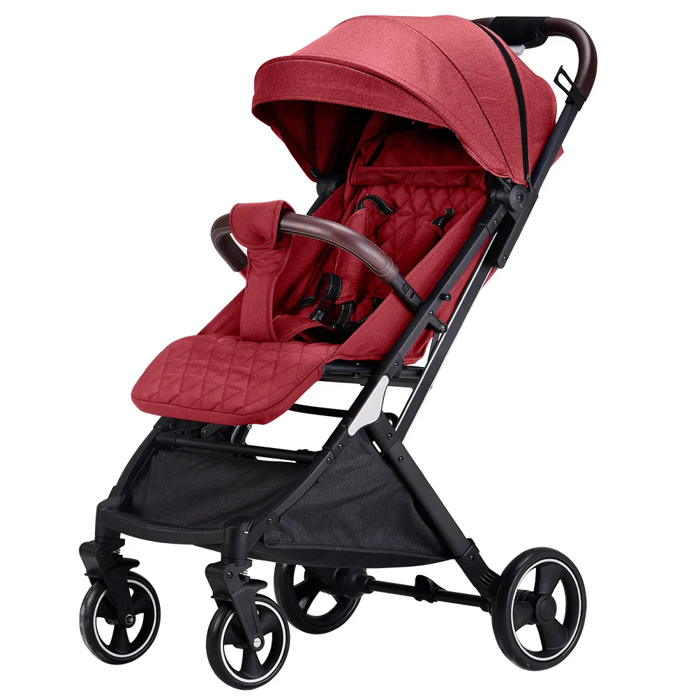 Coches Para bebés Cochecito de bebé plegable con una sola mano, carrito Simple, portátil, para viaje, Kinderwagens, para avión