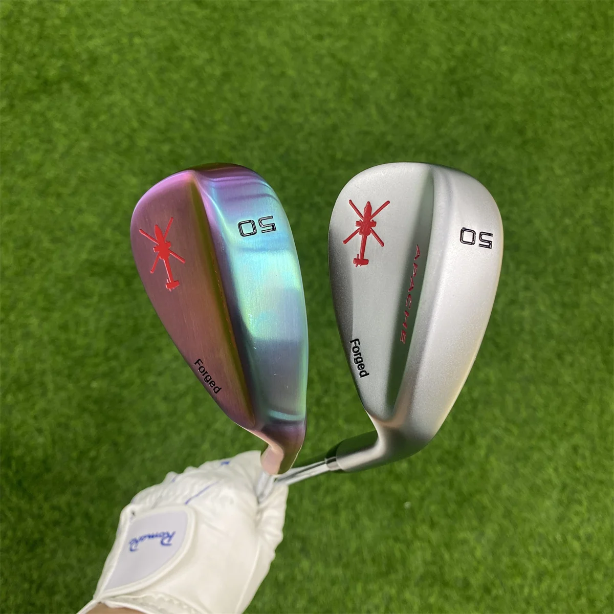 APACHE Golf Club Wedge 48 50 52 54 56 58 60 grados opciones plateadas y rosas con eje de acero S200 y agarre de orgullo de Golf Club de Golf