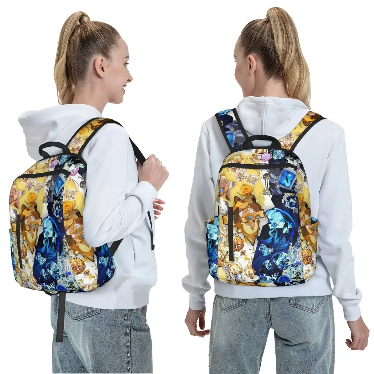Shadow Milk Cookie Run Kingdom Cute Cartoon Anime Backpack Large Capacity BookBag School Bag Shoulder Bags for Men Women