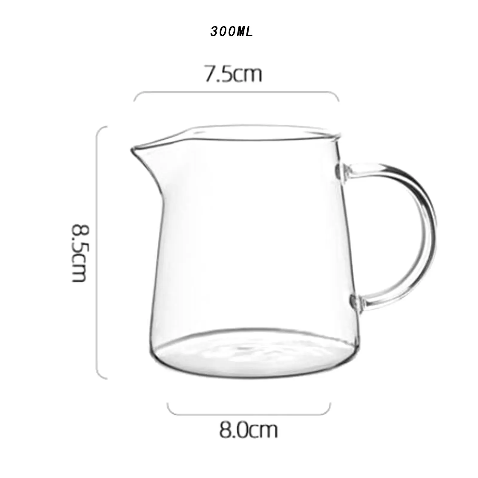 Glass Creamer Pitcher Glassware Serving Pitcher Teapot Sauce Cup Mini Carafe Coffee Mug for Tea Beverage Coffee Syrup Espresso