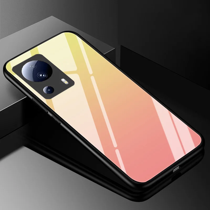 Gradiënt Gehard Glas Case Voor Xiaomi Poco X5 X3 X4 M4 M5 M5S X 3X5 Pro Nfc X5Pro f3 F4 X4 Gt C40 C50 Beschermende Glas Cover