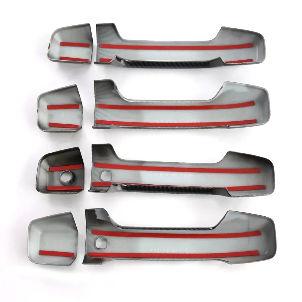 

Набор накладок на внешнюю боковую дверную ручку автомобиля из углеродного волокна, ABS, подходит для Mitsubishi Triton MV 2024