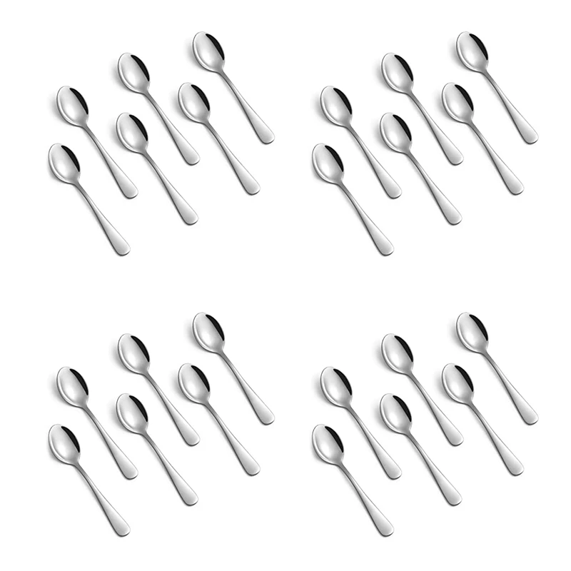 

24 Pieces Of Espresso Spoon, 4.7 Inch Stainless Steel Mini Coffee Spoon Dessert Spoon