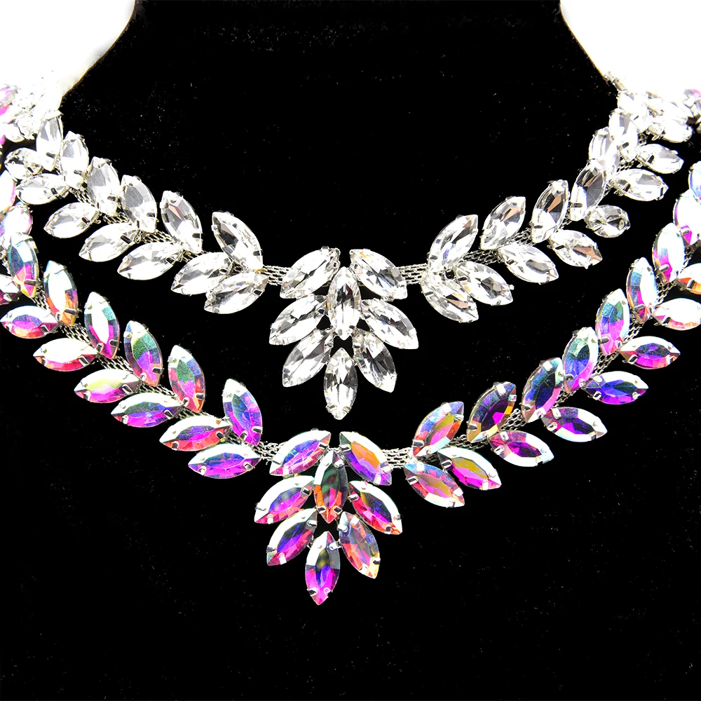 

Стеклянная металлическая декоративная цепочка с рисунком «лошадиный глаз» для украшения свадебного платья