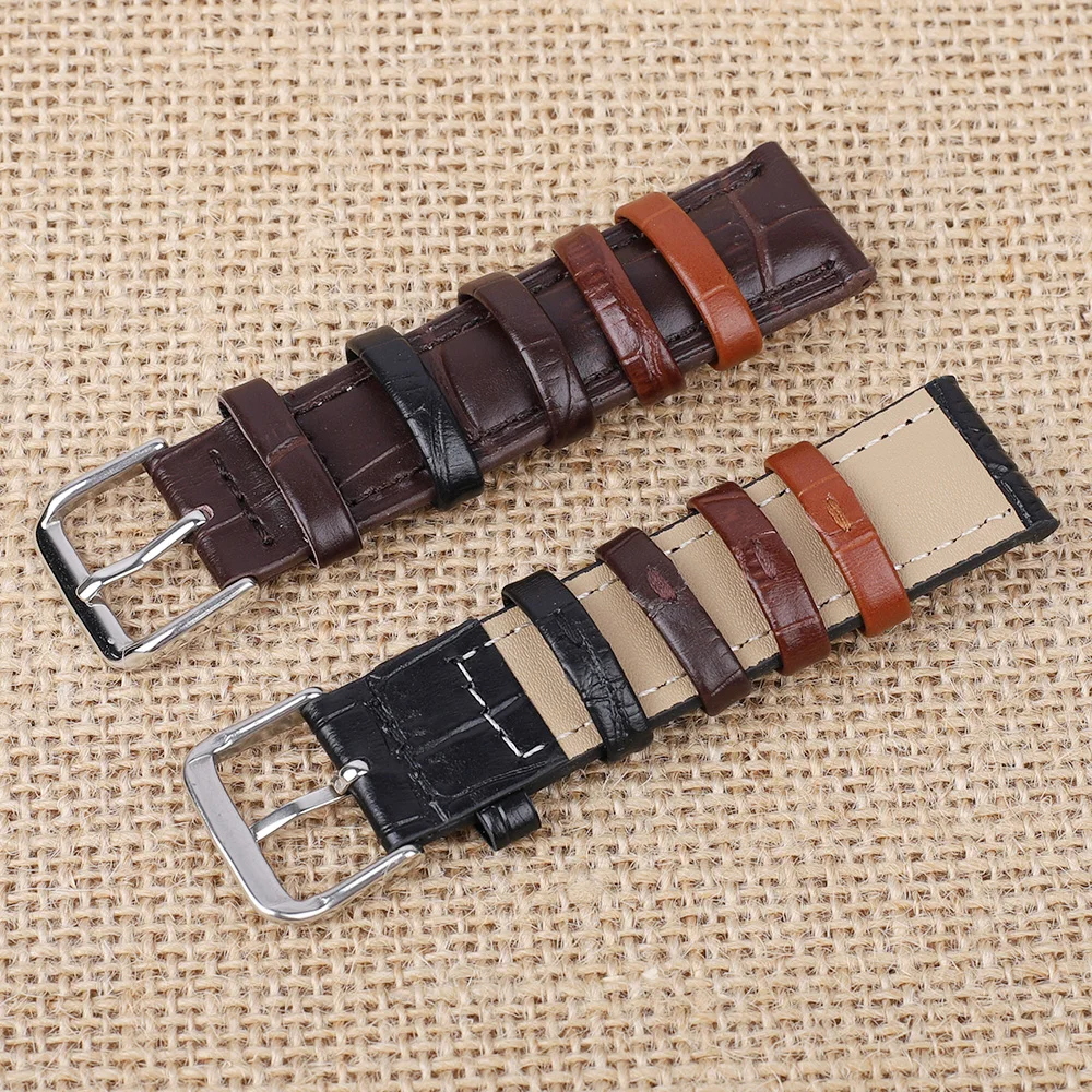 10pcs Genuine Leather Watch Band Ring DIY Men Belt Keeper Ring Hoop Loop Black Brown Watchband Holder Watch Accessories 14-26mm