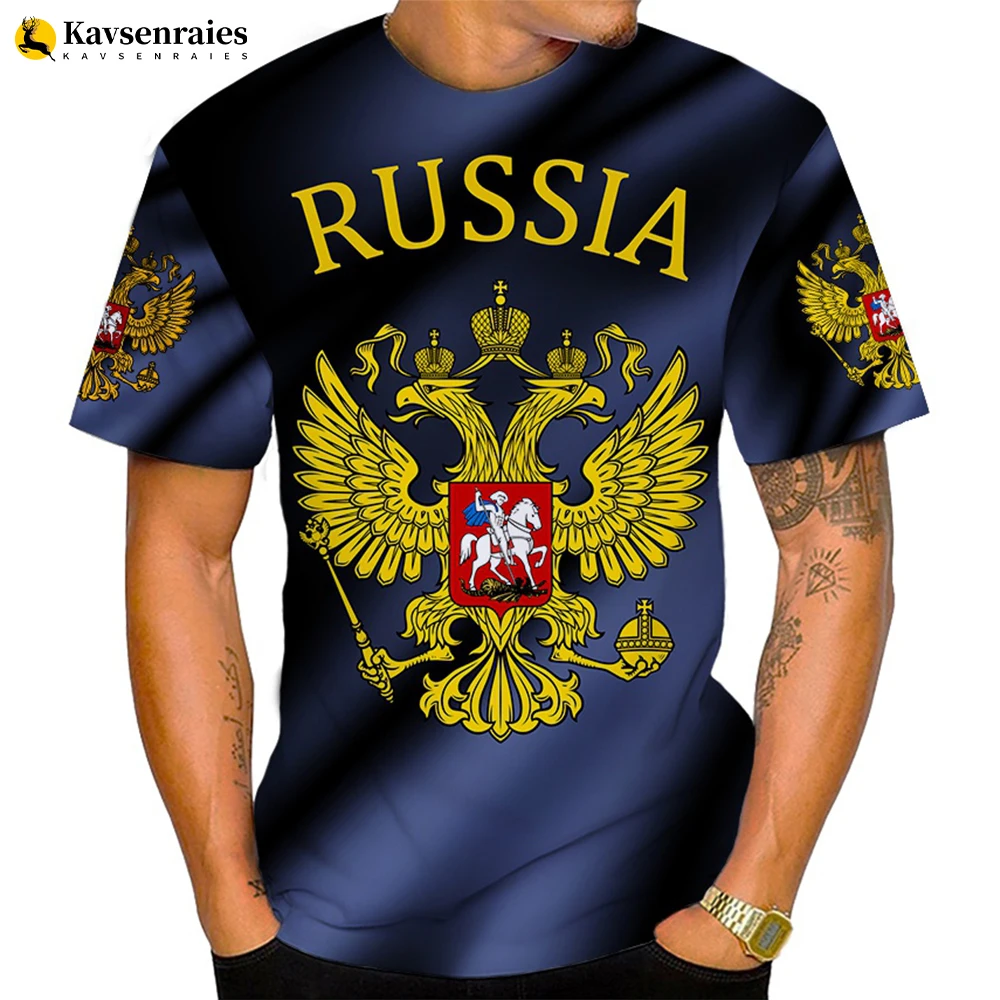 

2022 Russian Flag T Shirt CCCP Emblem 3D Printed Men Women Fashion Casual T-shirt Russia Bear Design Harajuku Streetwear Tops